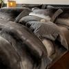 A Winter Warm Plush Bedding Set Queen King Size Soft Fleece Bed Sheets