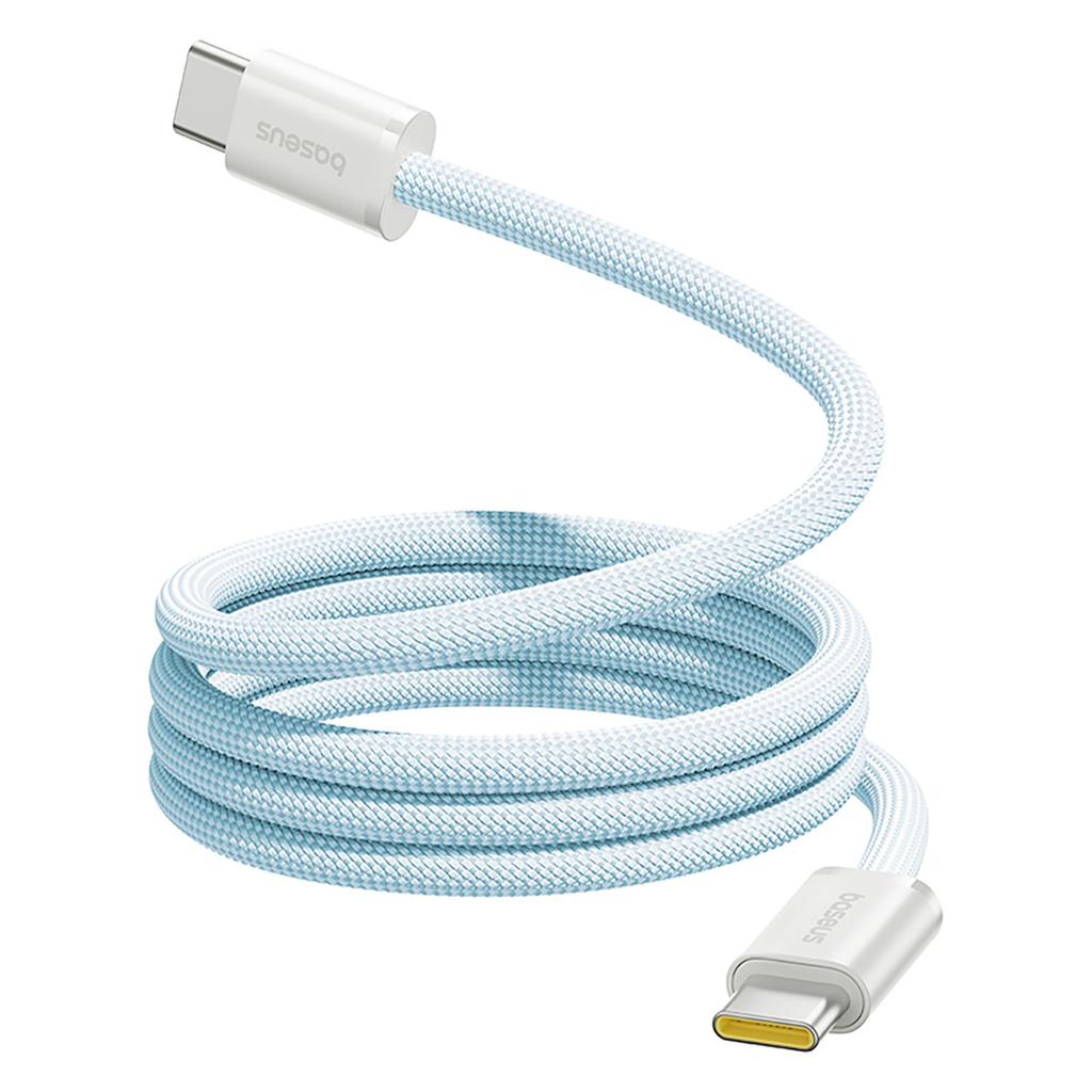 Kabel Przewód Samoczynnie Układający Się Usb-C Dynamic 4 Pro 100W 1M - Niebieski