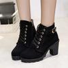 Fashion New Spring Winter Women Pumps Boots High Lace-up Ladies Shoes Simple Comfortable Versatile High Heels Boots