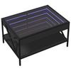 Stolik Kawowy Z Led Infinity, Czarny, 70X50X38 Cm