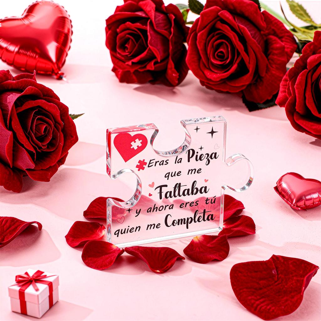 Acrylic Puzzle Plate - Wedding Anniversary Table Decoration For Couple Boyfriend Wife Husband And Lovers