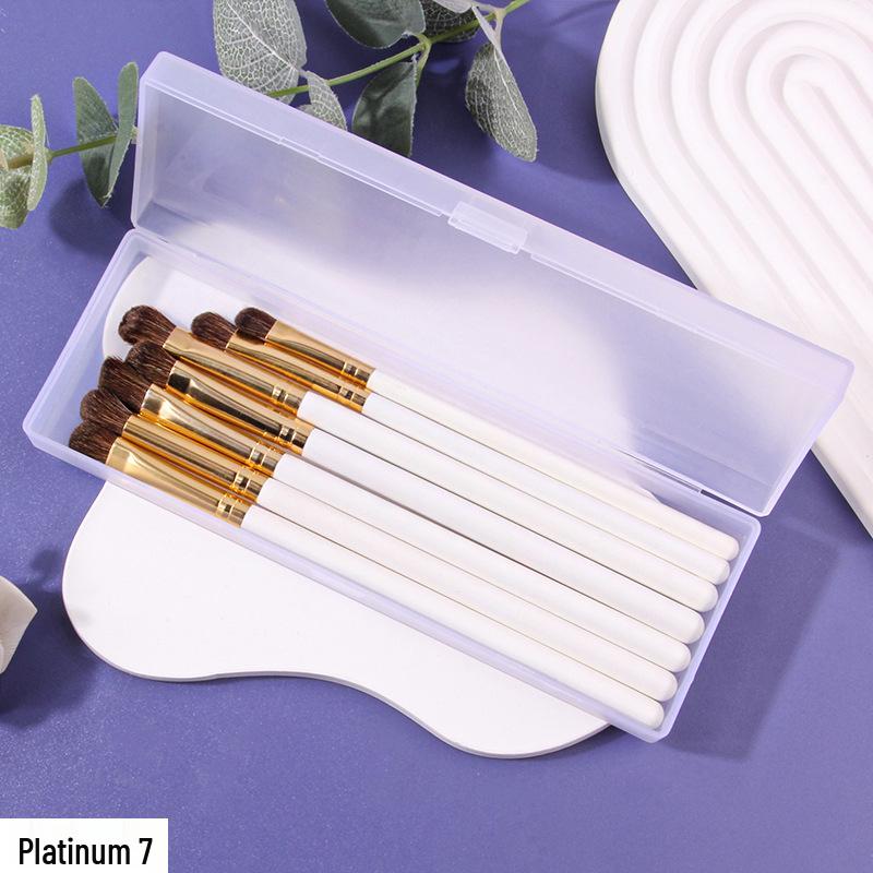 7-Piece Portable Pony Hair Eyeshadow Makeup Brush Set