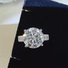 Luxury 5-Carat Moissanite Ring with Four-Prong Setting - 8 Hearts & Arrows European & American Style Women's Jewelry