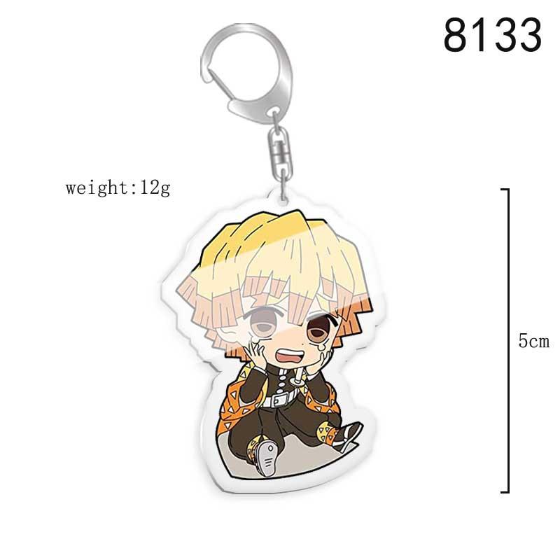 Demon Slayer Kimetsu No Yaiba Infinity Castle Acrylic Key Ring Iguro Obanai Tokitou Muichirou Action Model Figure Toys Premium Quality