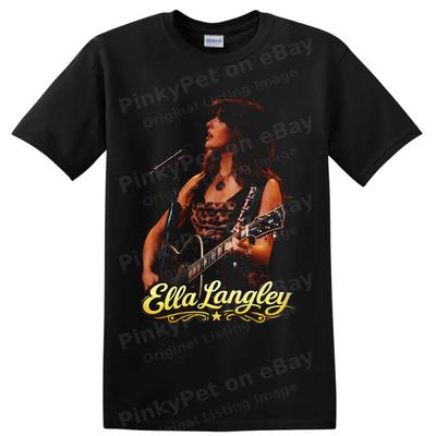 Ella Langley Cantora Country Concerto de Guitarra Camiseta Gráfica Western Camiseta de Fã Arte