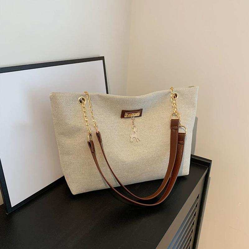 

Yogodlns Женская роскошная дизайнерская новая сумка для пресбиопии, сумка большой вместимости, модная сумка через плечо с принтом, трендовая сумка для покупок с подвеской 40x10x24cm кофейный