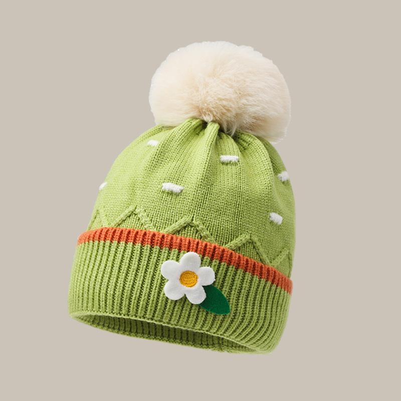 Fashion Autumn Custom Unisex Warm Kids Knitted Windproof Winter Children Beanie Hats