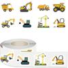 500PCS Cartoon Construction Vehicle Stickers Roll Children's Cartoon Car Truck Sticker Reward Encourage Sticker DIY Laptop Decal