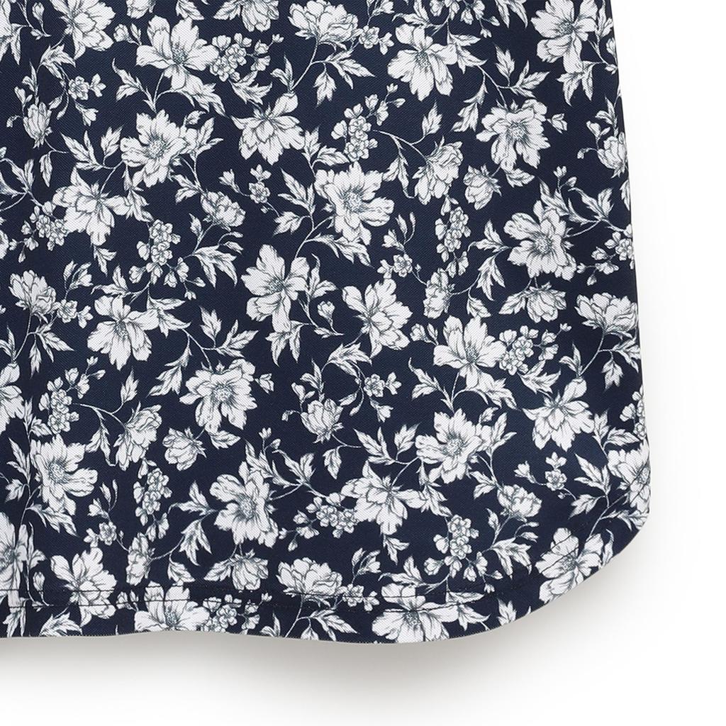 Short Sleeve Polo Shirt Quick Flower Golf C25134207 M [Callaway] Women's (Sweat Wicking, Drying, Pattern) / / 1120_Navy