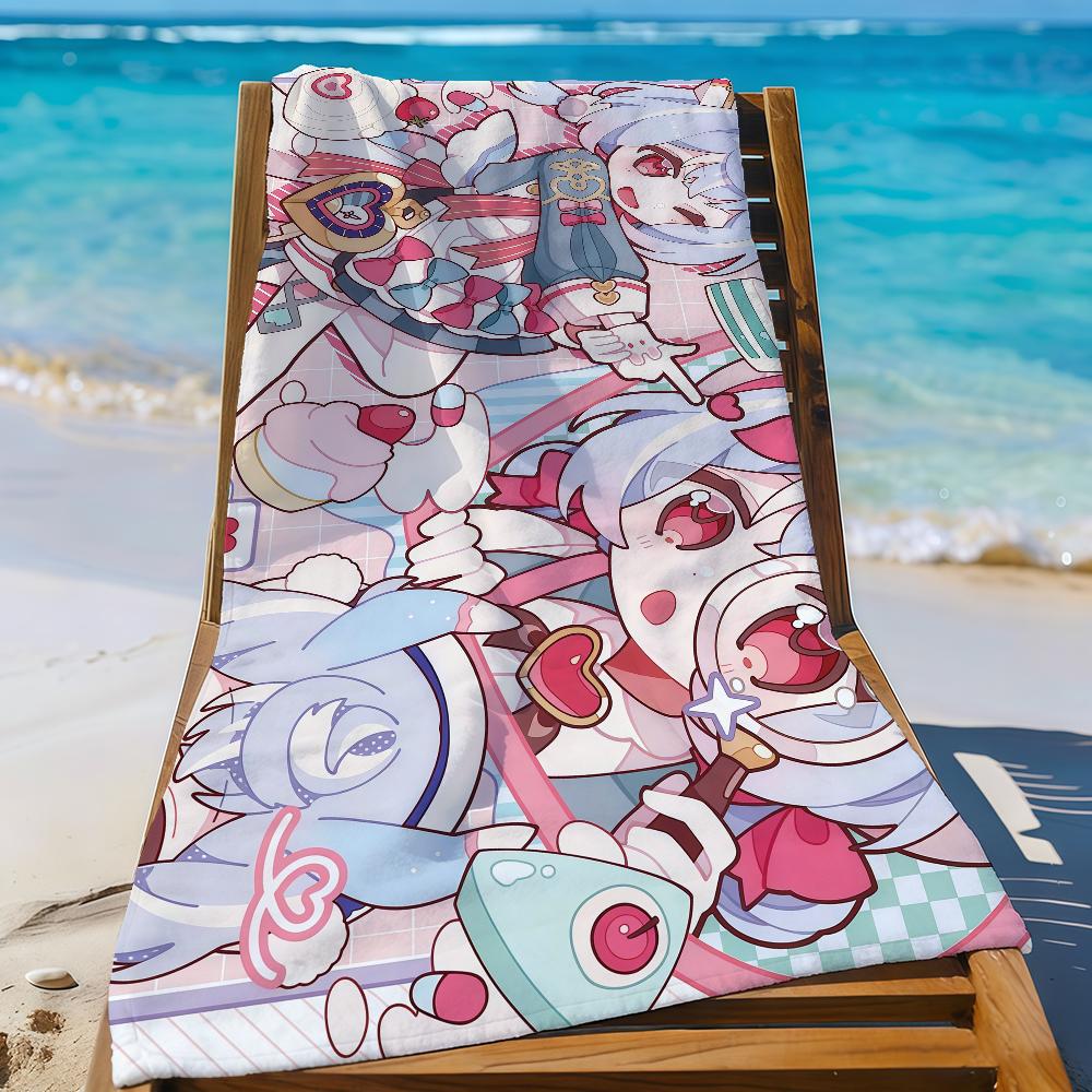 Game Sigewinne Genshin Impact Cute Towel Sports Quick Dry Travel Camping Gear Sandproof Soft Light Large Beach Towel