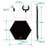 Triple Pack Black Plastic Display Stands for Figures & Models - HEX Type
