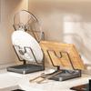 Pot Lids Storage Rack with Drain Tray U-Shaped Groove Design Holds Lids Upright Multipurpose Kitchen Utensils Organizer