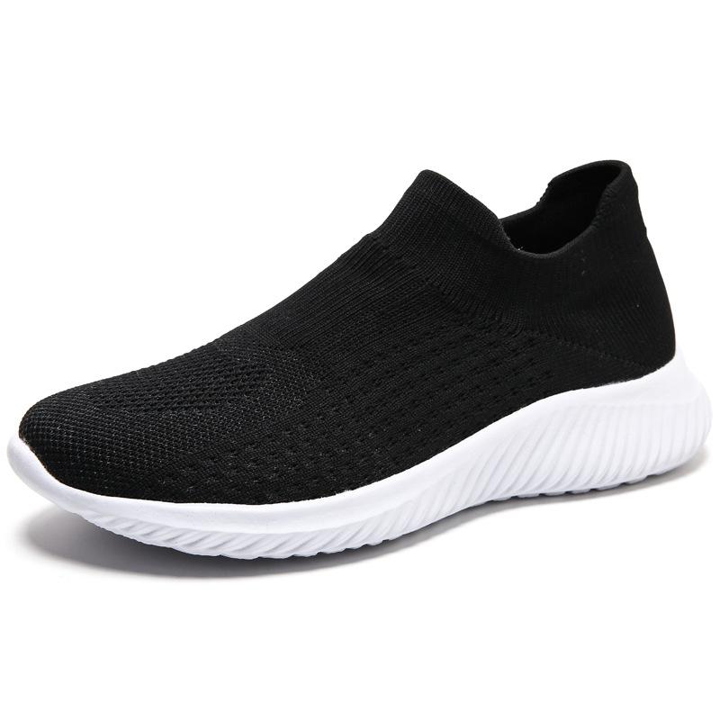 

New summer breathable and lightweight mesh shoes sports and leisure large size foot cover fly weaving lazy 39 чёрный