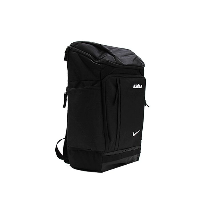 Nike LeBron Zipper Closure Large Capacity Polyester Backpack Unisex Backpacks Black BA5563-010