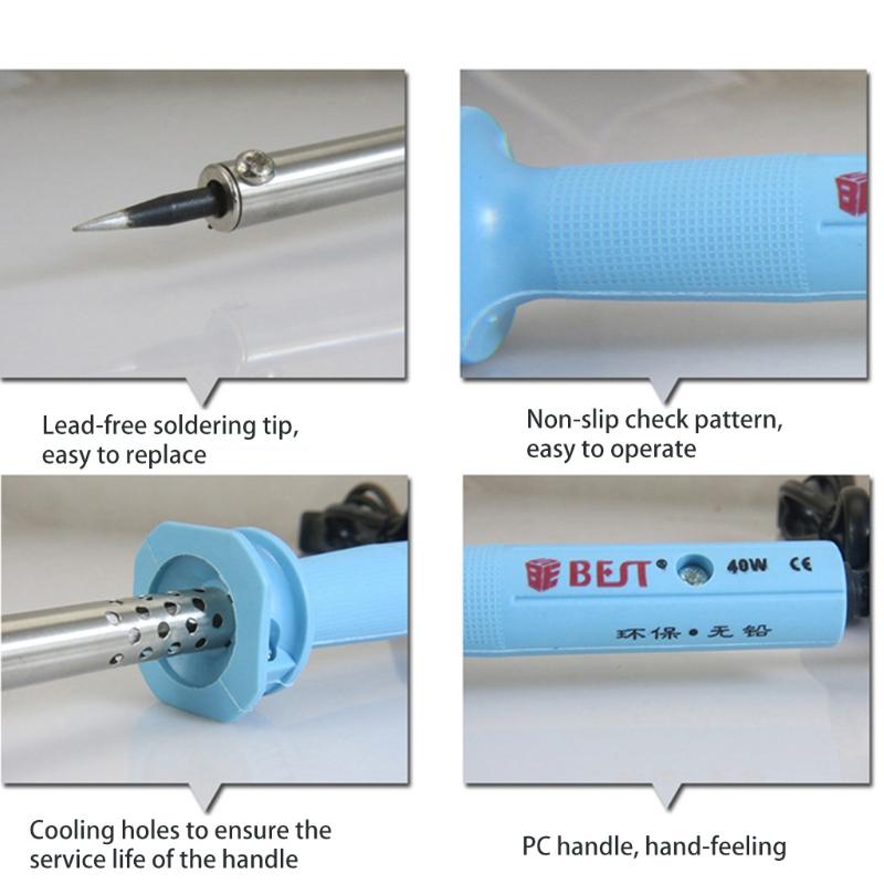 Lead-free External Heating Soldering Iron for Circuit Board and Fields Repair Pyrography Carving Words European Standard