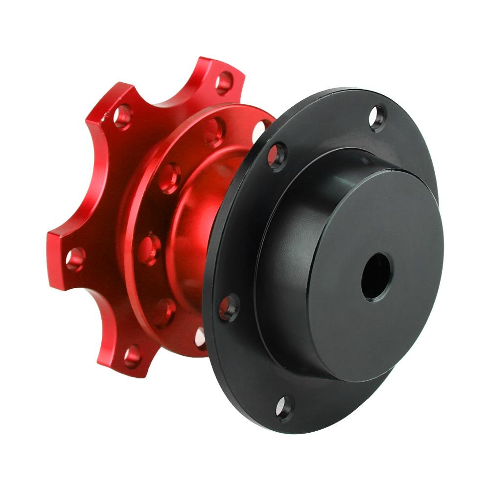 Car Steering Wheel Hub Quick Release Adapter Snap Off Kit with Screws(Red)