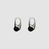 Premium Retro Personalized Black Agate Pendant, Ear Buckle Earrings, Simple Temperament, Niche Design, Unique Personality Earrings Women