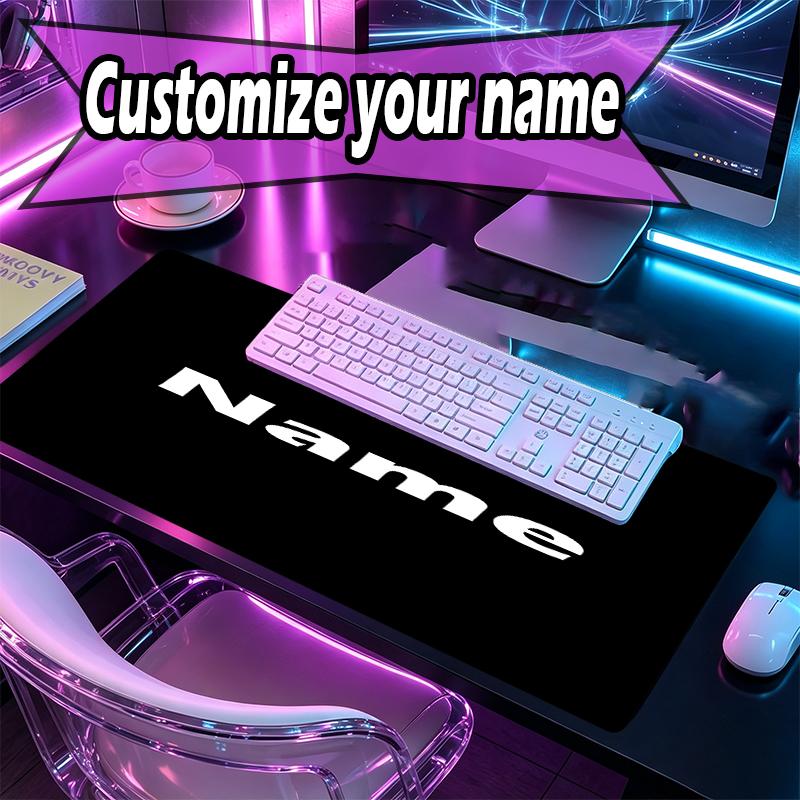 Custom Name Personalized Football team F.C Pattern Mousepad, Laptop PC Desk Mat, Decorative Desk Mat for Home Keyboard Pad Gift