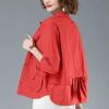 Tenký krátký kabát Dámská móda Ležérní Cardigan Košile Větrovka Dámská bunda Outwear