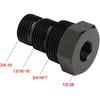 1/2-28 Female To 3/4-16 13/16-16 3/4 NPT Male Hose Adapter Reducer Fitting Connector Aluminum Black