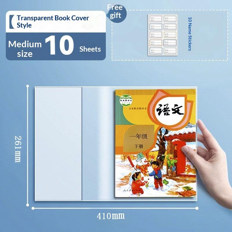 10/30 Pcs Transparent Waterproof Book Covers For Primary Middle Students Protect Textbooks