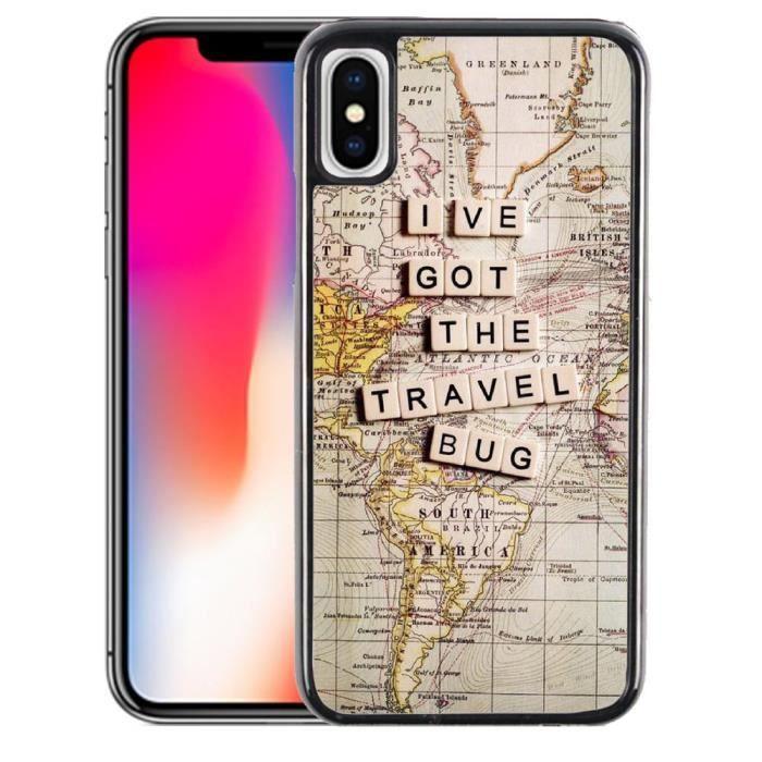 Coque iPhone X Travel Bug