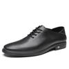 Men's Black Autumn Leather Casual & Formal Korean Style Soft Surface Shoes.