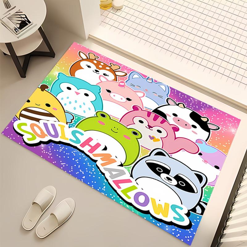 squishmallows Print Area Rug - Soft,Washable Non-Slip Indoor Mat,Living Room,Home Office Decorative Rug