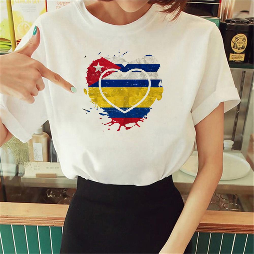 Colombia Tee Women Streetwear T-shirts Girl Anime Graphic Harajuku Clothing