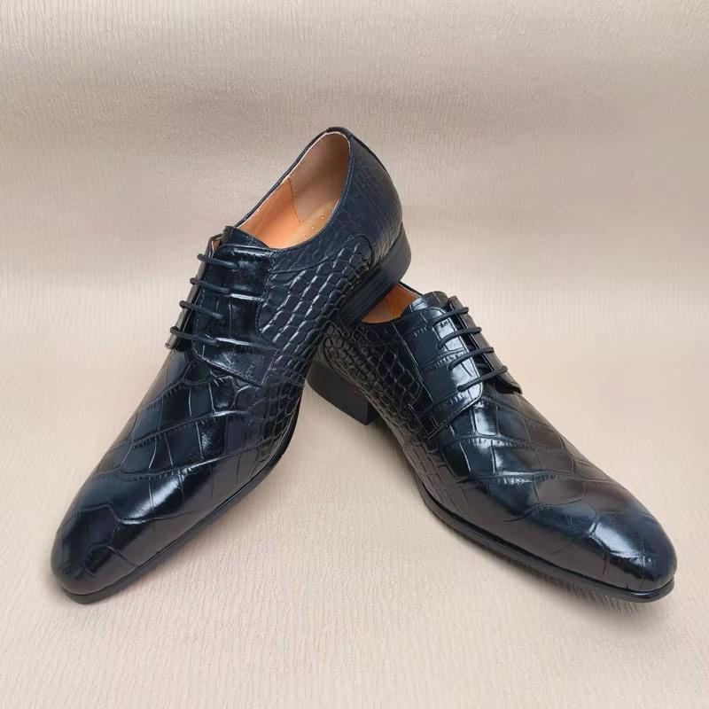 Fashion Handcrafted Leather Men Shoes New Trend Printing Business Office Wedding Retro Style Dress Shoe Genuine Cow Leather Best Quality
