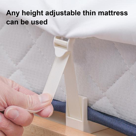 

Yousheng 4Pcs Bed Sheet Lock Heavy Duty Bedsheet Corner Lock Keep Sheets Firm Tight Bed Sheet Holder Detangler Organizer Mattress Sheet Holder Strap 4pcs фіолетовий