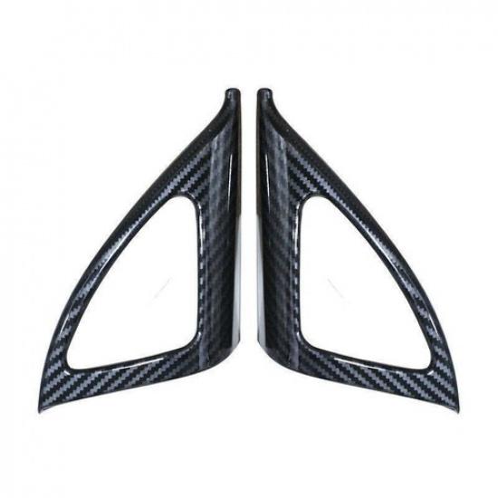 For Kia K3 Forte - A Post Speaker Frame Cover Trim Carbon ABS Style 2PCS