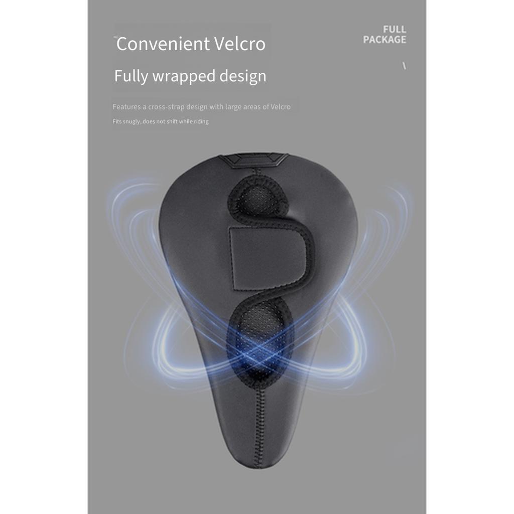 Thick Silicone Bicycle Saddle Cover Super Soft Shock Absorption Waterproof Seat Pad for Mountain Road Bike