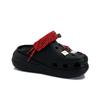Crocs Crush Clog Cookies Crunch Fashion Retro Playful Cute College Versatile Comfortable Hole Shoes Women Black