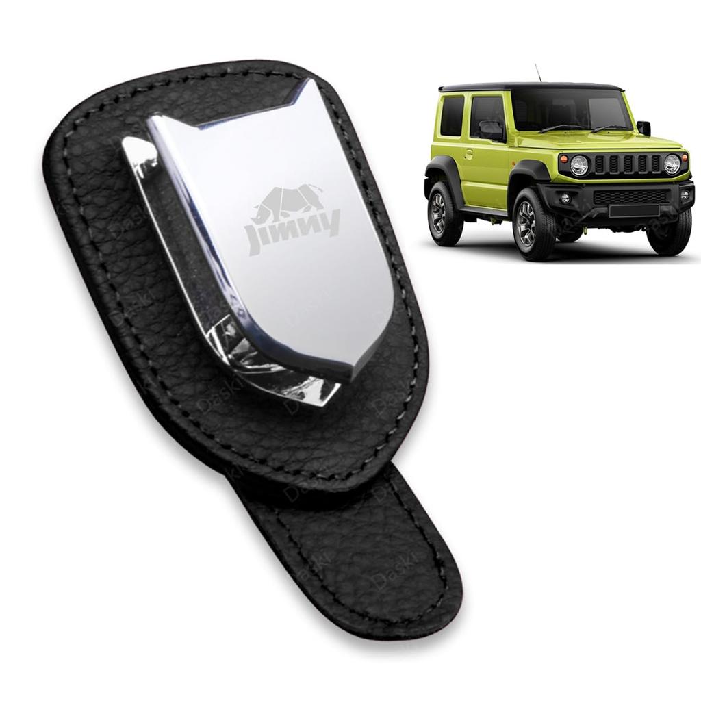 Jimny Eyeglasses Compatible with All Jimny Series Sierra JB64W and Leather Sunglasses Car Sun Car Car Safe Easy Black Holder, (including JB74W),