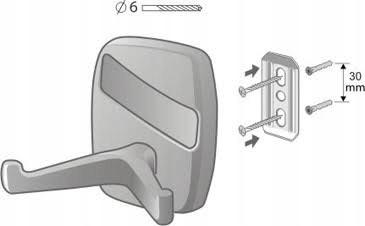 Double wall coat rack Oregon chrome