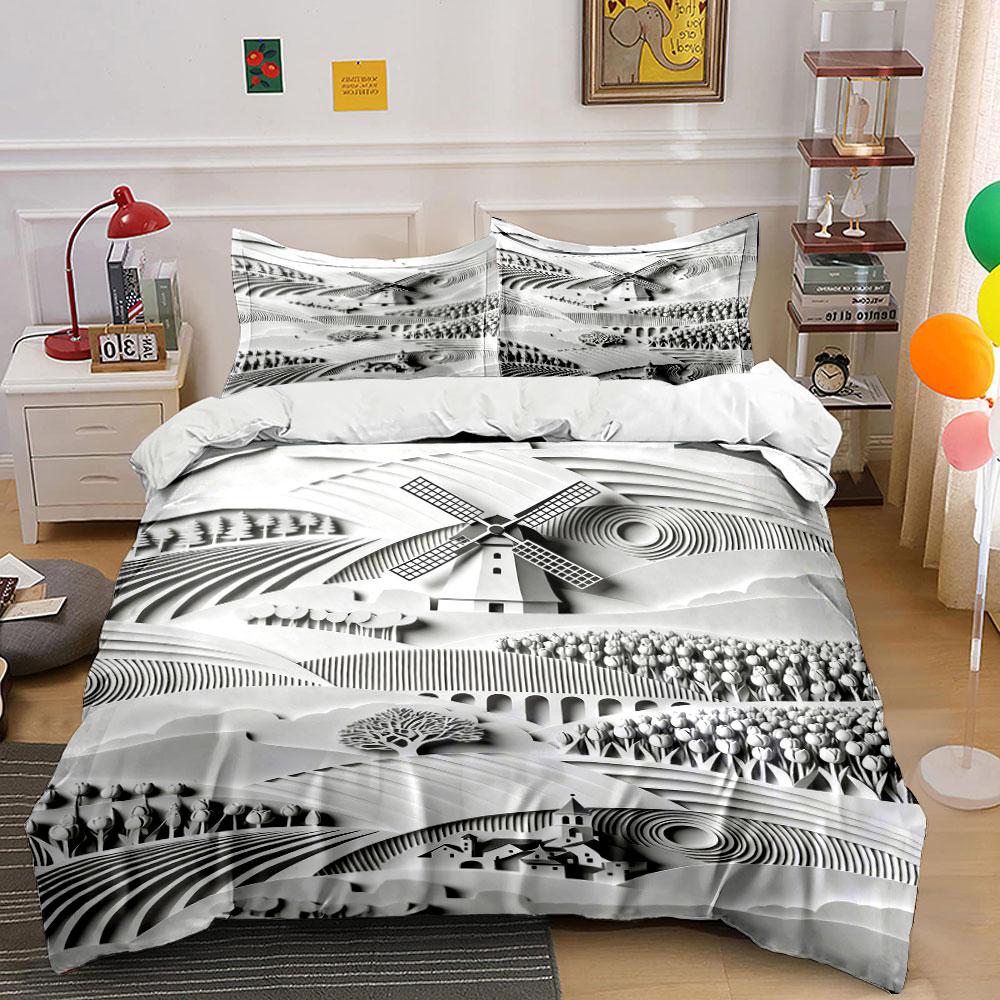 

Windmill with tulip fields. Bedding sets Duvet cover sets Duvet covers Pillowcases(1 * Duvet Cover 2 * Pillowcases without duvet insert) 135x200cm