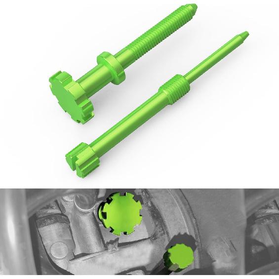 NICECNC Blue Carburetor Adjustment Screw Kit Aire Fuel Mixture Screw Compatible with Keihin PWK 2 Stroke Carburetors Compatible with Yamaha YZ250