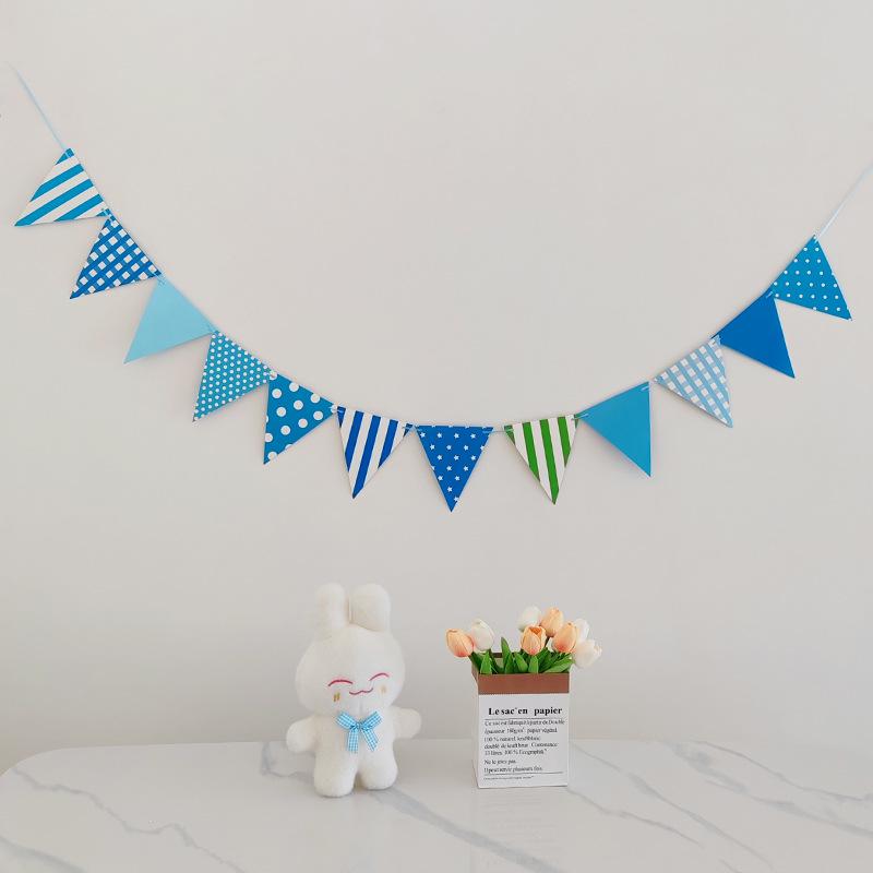 Colorful Happy Birthday Flag Decoration for Baby's First Birthday Photoshoot