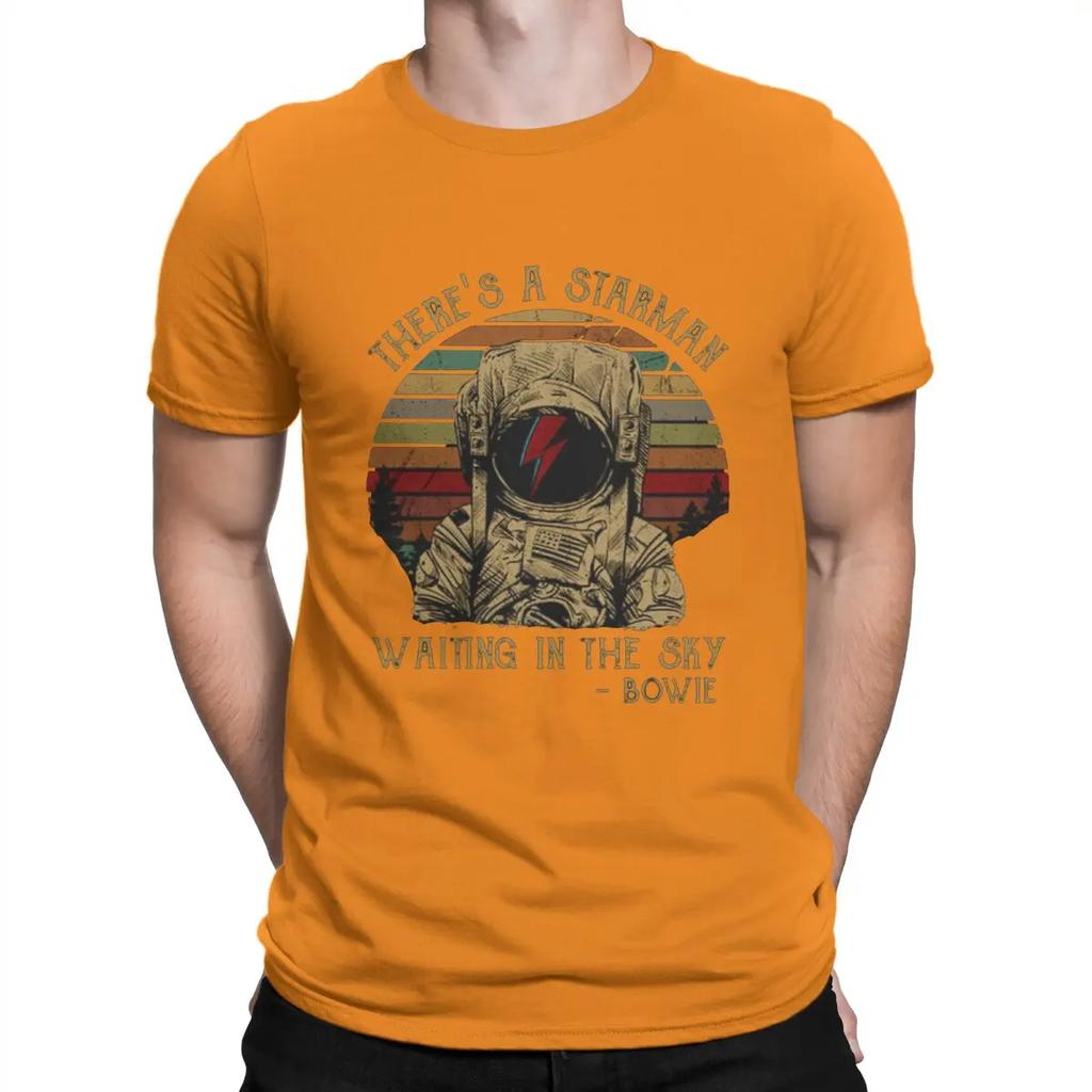 Humor Theres A Atarman T-Shirts Men Crewneck 100% Cotton T Shirt Cool Cool B-Bowie Short Sleeve Tees Printing Tops