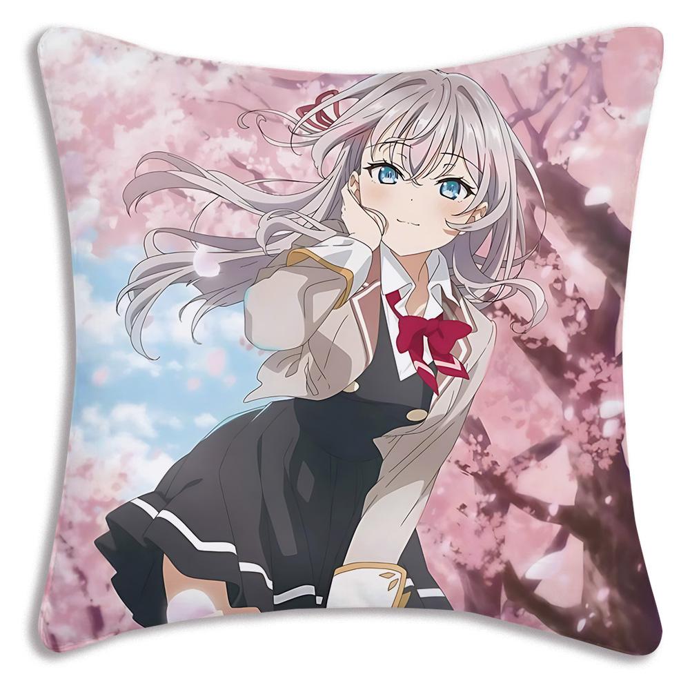 Pillow Cartoon Alya Sometimes Hides Her Feelings In Russian Sofa Decorative Home Double-Sided Printing Short Plush Cushion Cover
