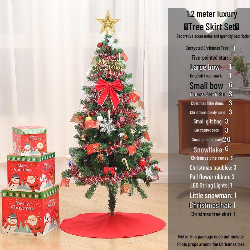Christmas Tree Set with Window Decorations (60cm, 1.2m, 1.5m, 1.8m, 2.1m)