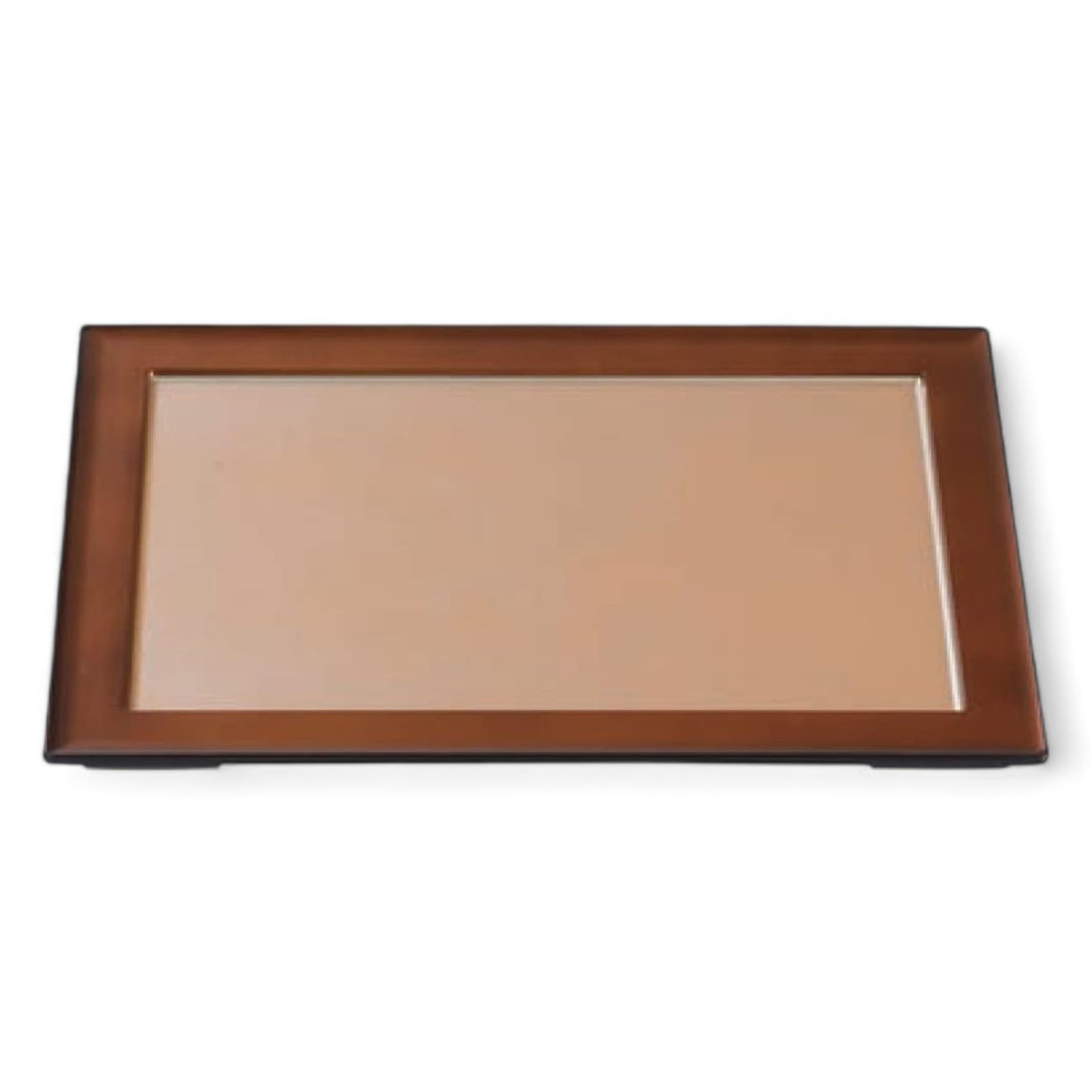 

30cm Tray with Transparent Tortoiseshell Lacquerware Made in Japan J-kitchens Long, Hearth-Shaped (Tray) Silver, Rim, (ABS Resin),