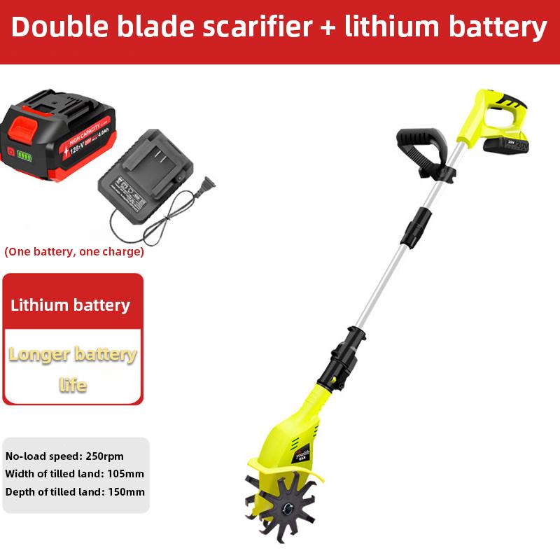 

20 В ручной электрический культиватор с литиевой батареей, небольшой микрокультиватор, мотыга, роторный культиватор, сельскохозяйственный культиватор, беспроводной садовый инструмент