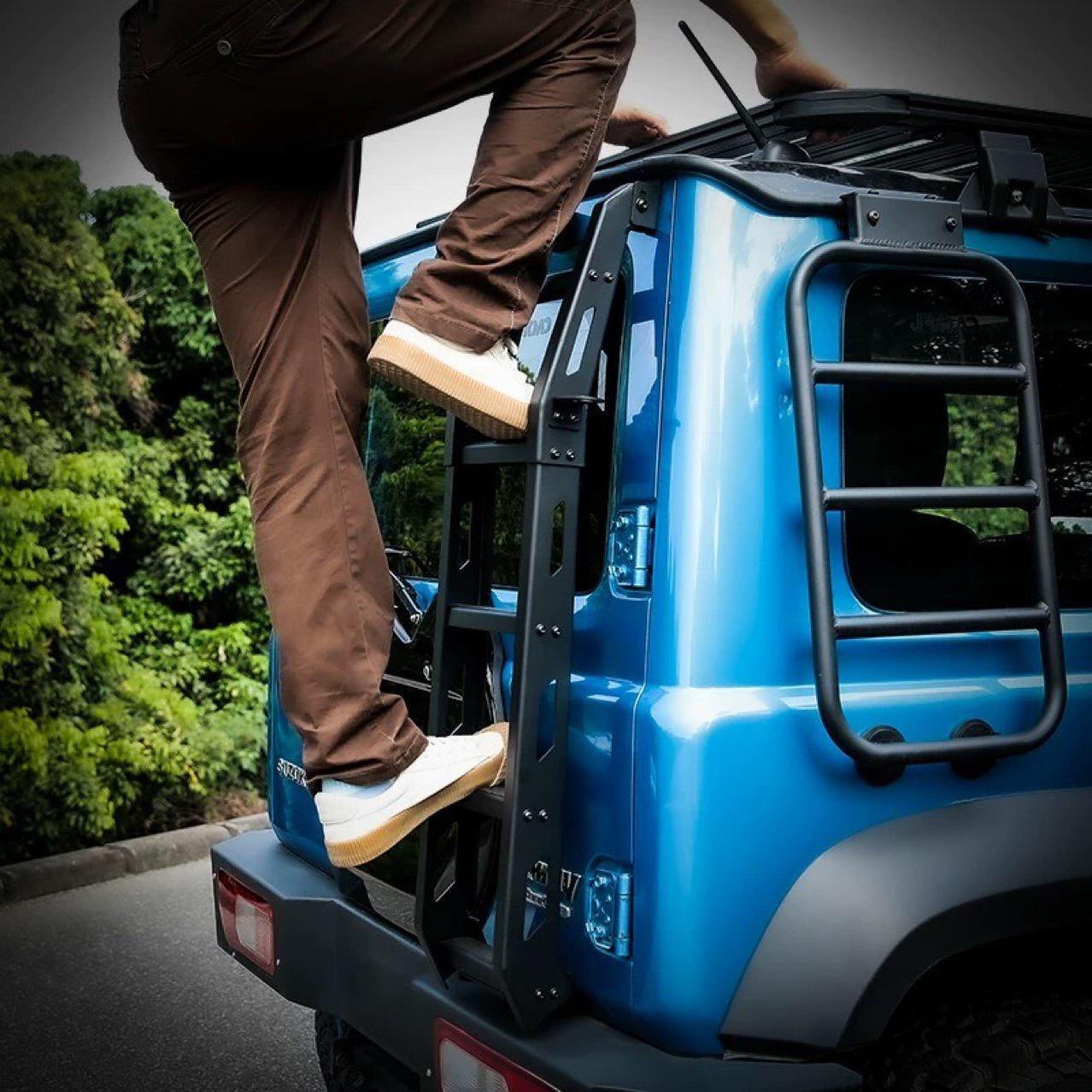 19-25 Jimny JB74 JB64 Aluminum Tailgate Ladder C Type 3/5 Door Modification 3/5 Door Compatible