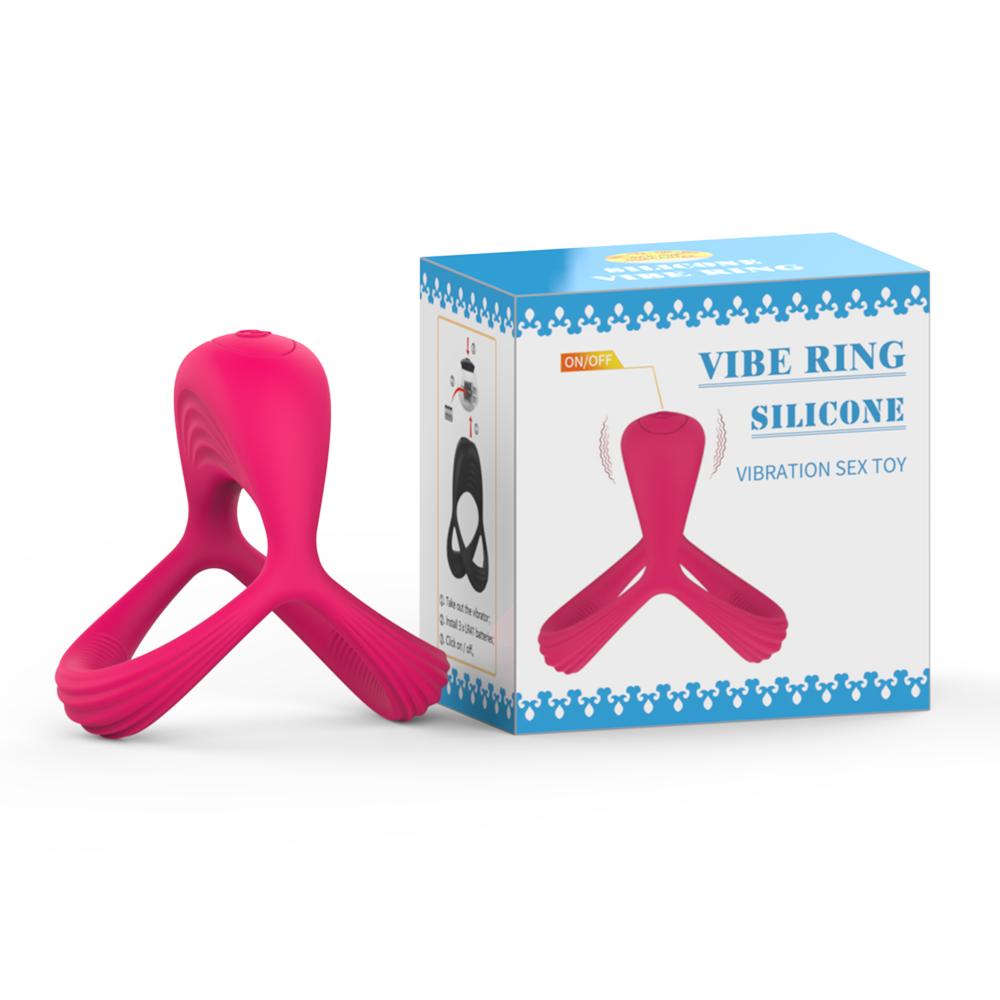 Vibrating Cock Ring Male Vibrator Penis Ring Delay Ejaculation Cockring Perineum Stimulator Sex Toys for Men Adult Goods 18+