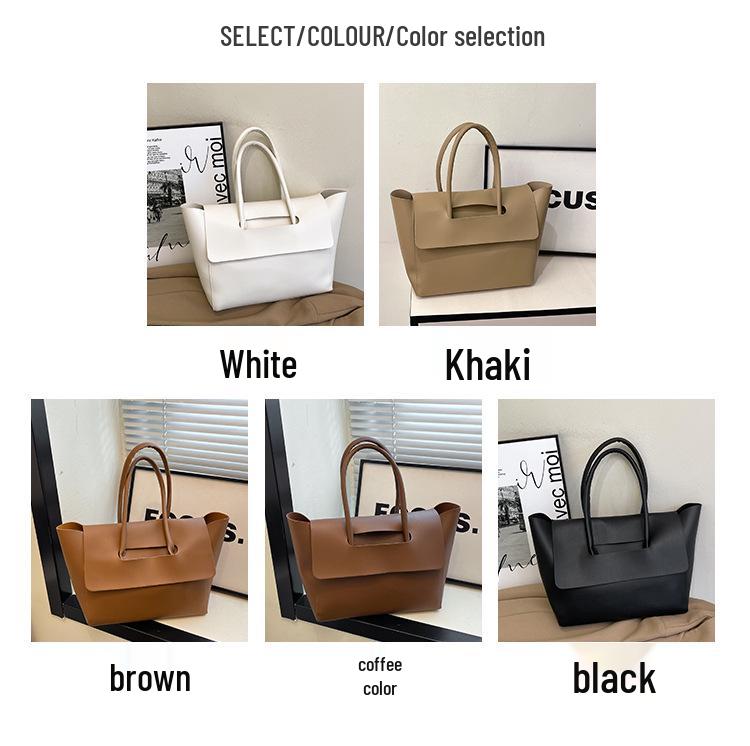 Modna damska torba typu tote na zakupy i do pracy, koreański styl retro, duża pojemność, 2025