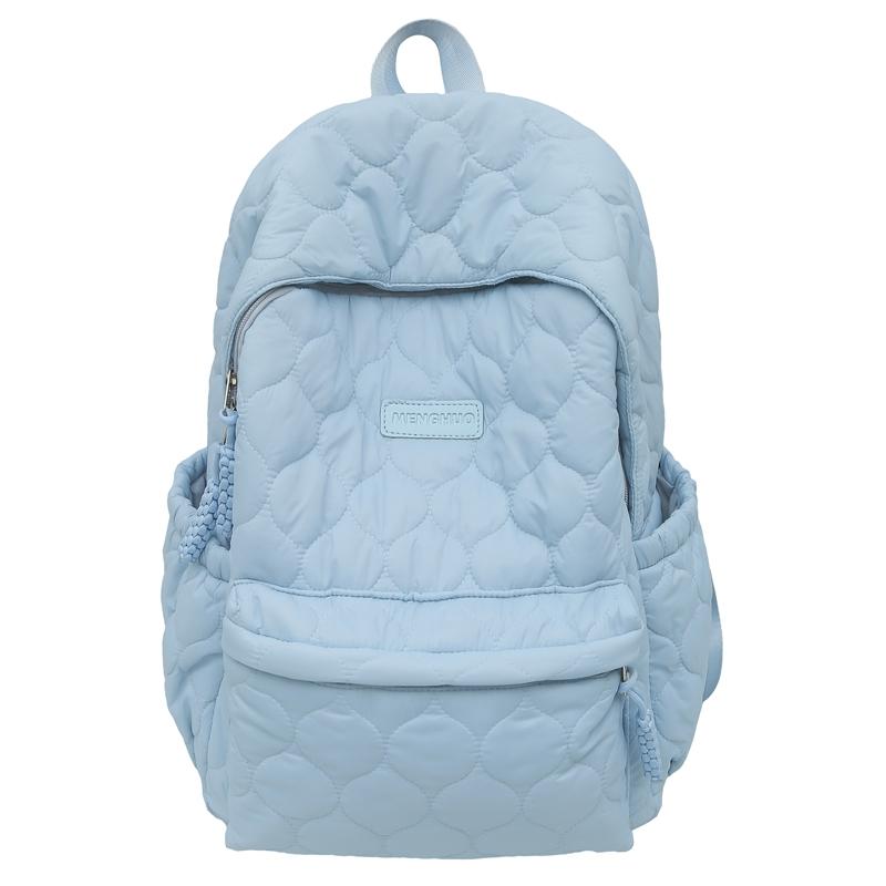 

Однотонный школьный рюкзак для студента, женский, легкий, водонепроницаемый рюкзак синий