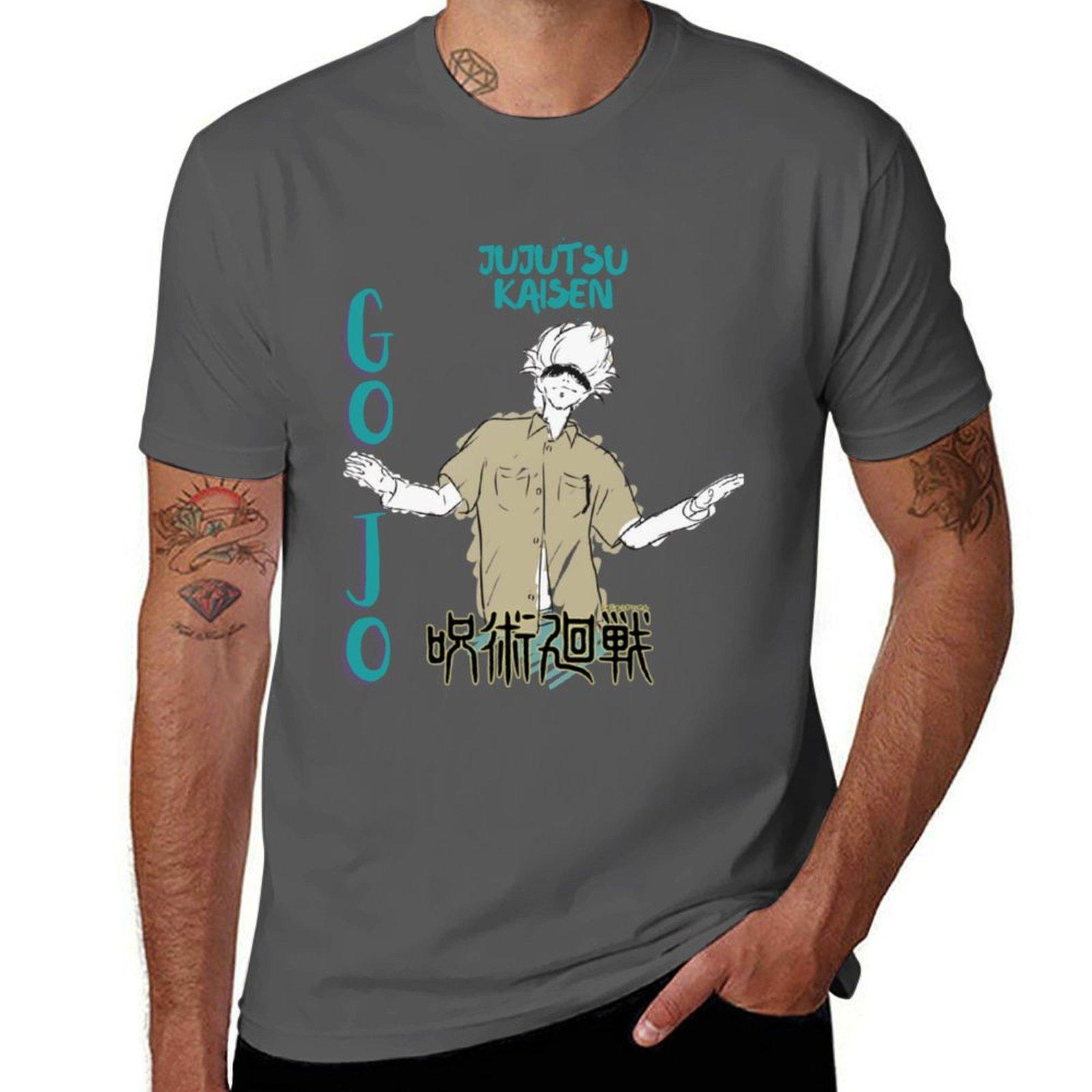 

Gojo Dancing T-Shirt t shirts for man slim fit cotton t shirt man man t shirts graphic T-Shirt 4XL