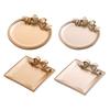 Decorative Bow Resin Jewelry Tray Matte Gold Ring Dish Trinket Holder Vintage Style Storage Organizer for Rings Earrings Necklaces Hairpins Gift
